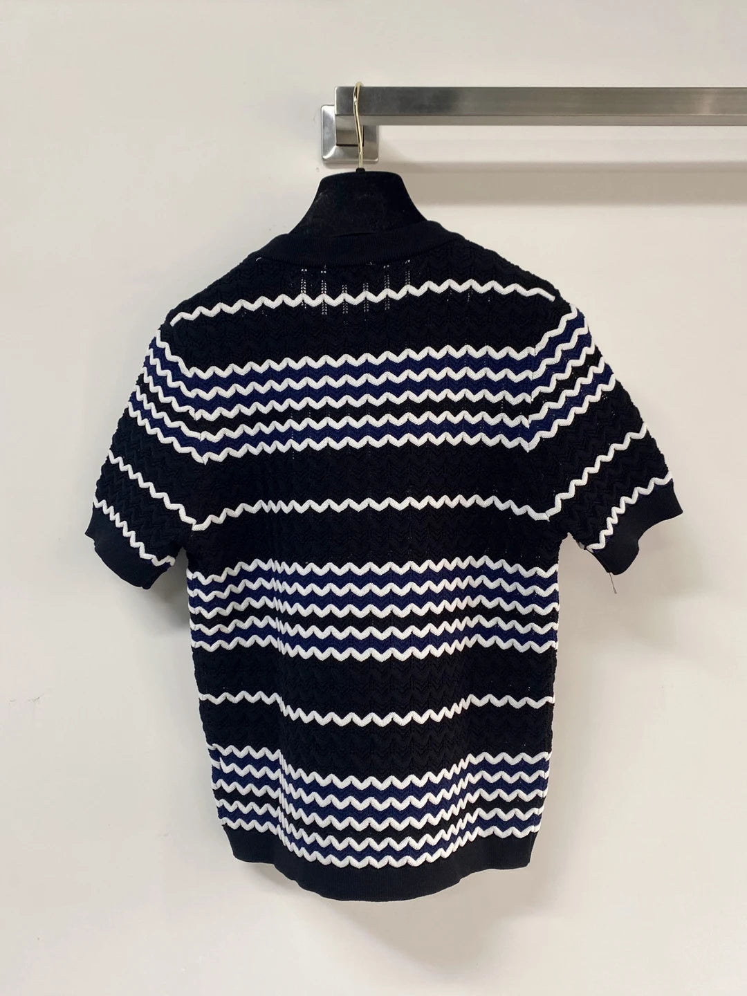 26ss Wavy knit short sleeve