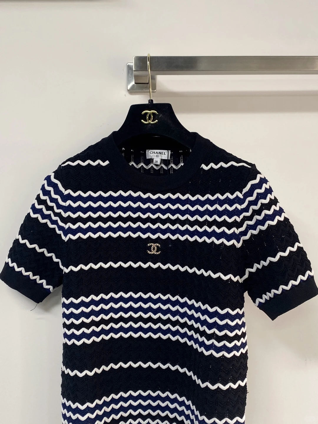 26ss Wavy knit short sleeve