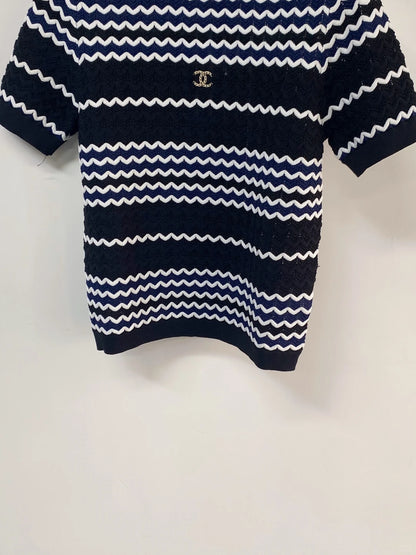 26ss Wavy knit short sleeve