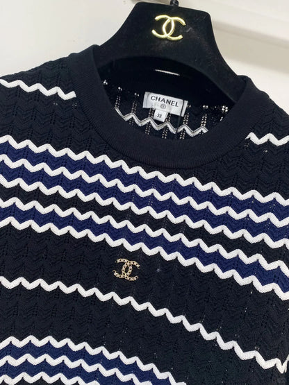 26ss Wavy knit short sleeve