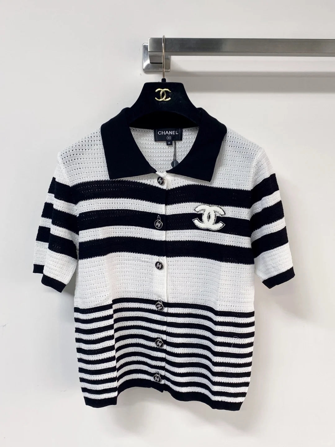 26ss Striped knit T-shirt