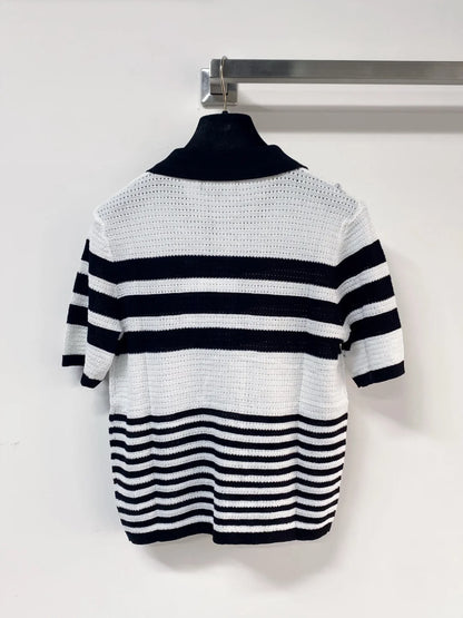26ss Striped knit T-shirt