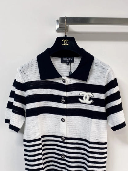 26ss Striped knit T-shirt