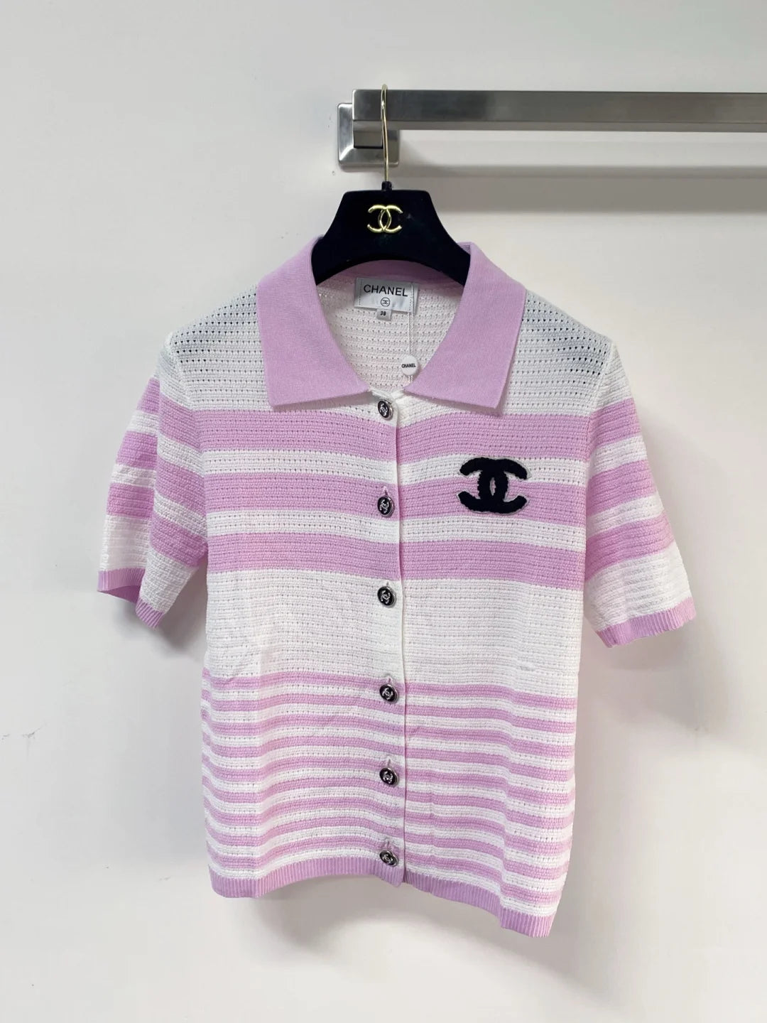 26ss Striped knit T-shirt