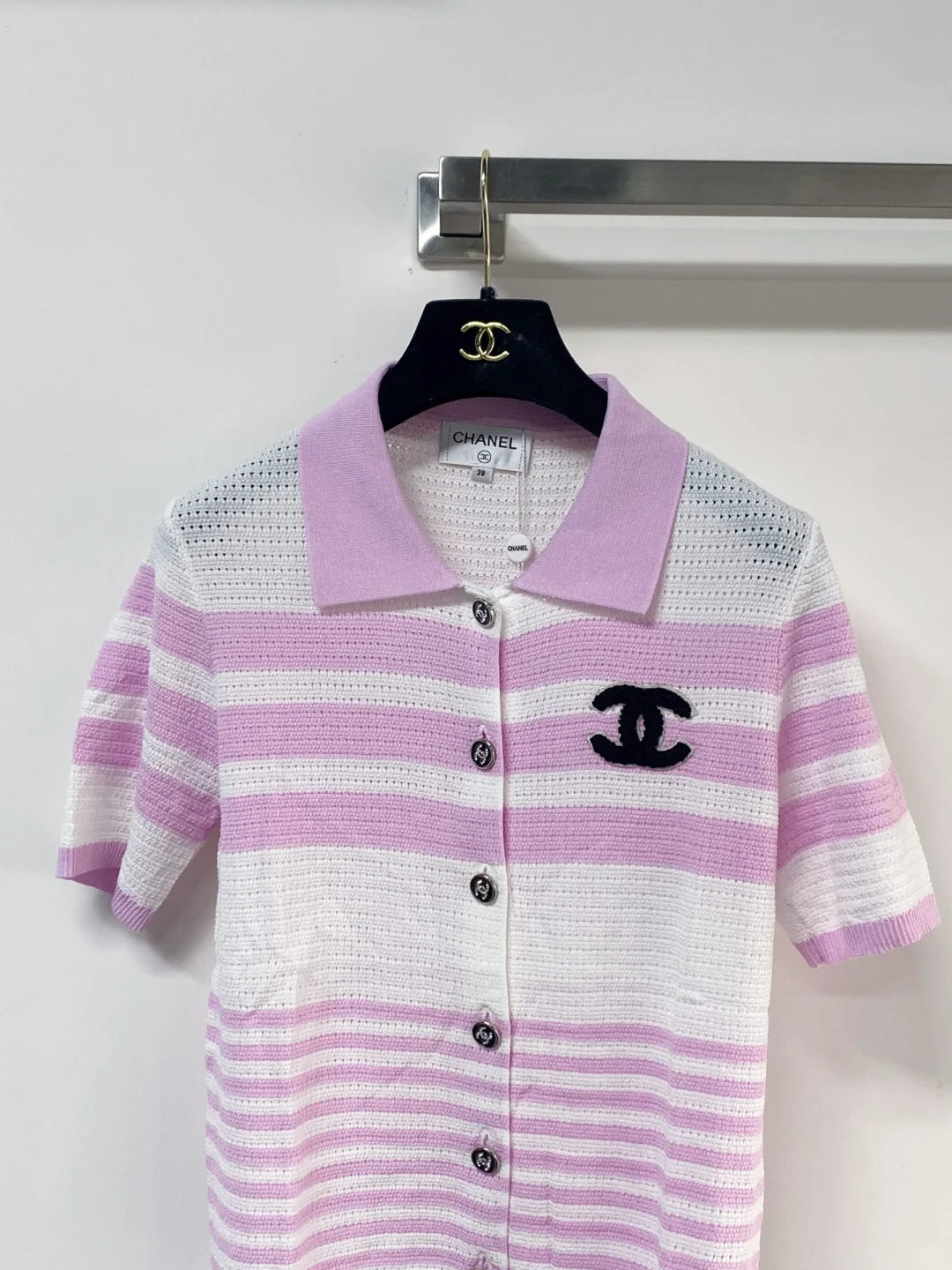 26ss Striped knit T-shirt