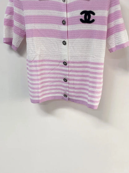 26ss Striped knit T-shirt
