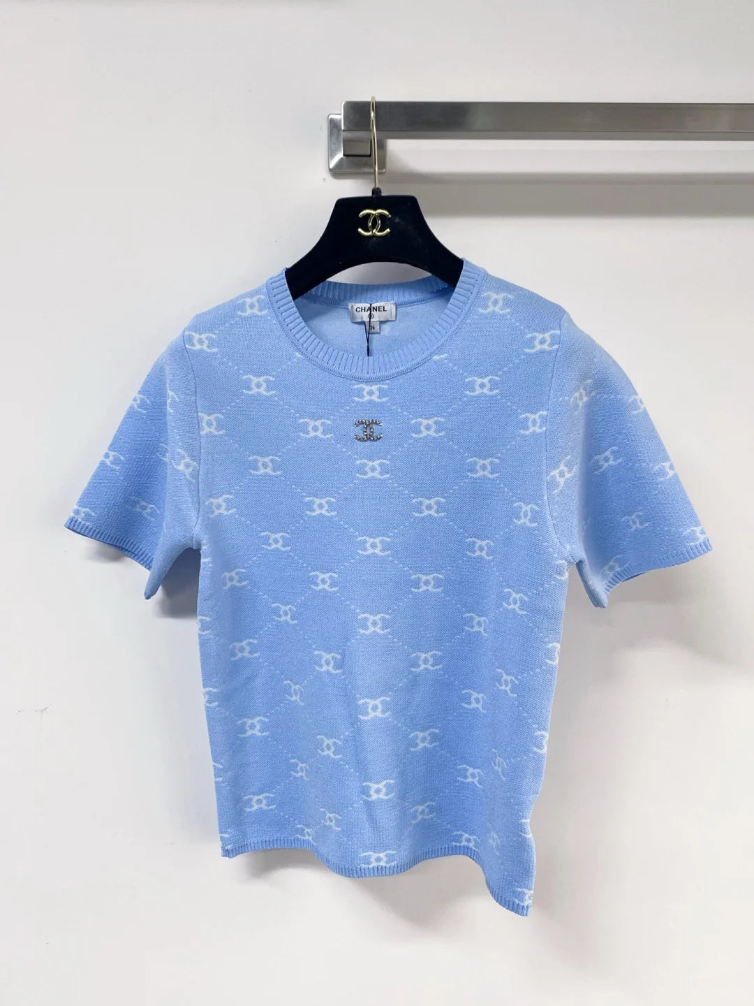 26ss Double C Logo Knit T-Shirt