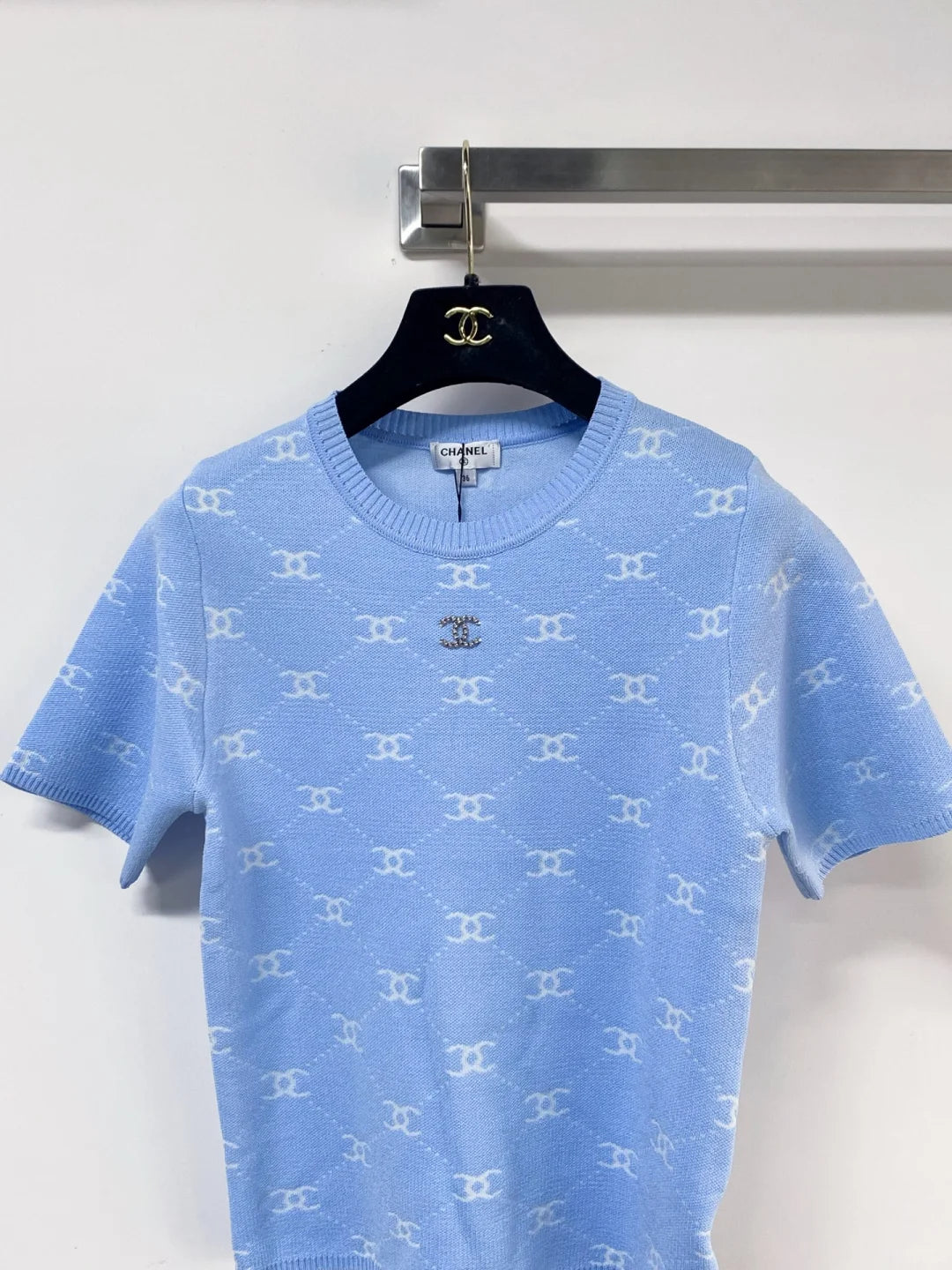 26ss Double C Logo Knit T-Shirt