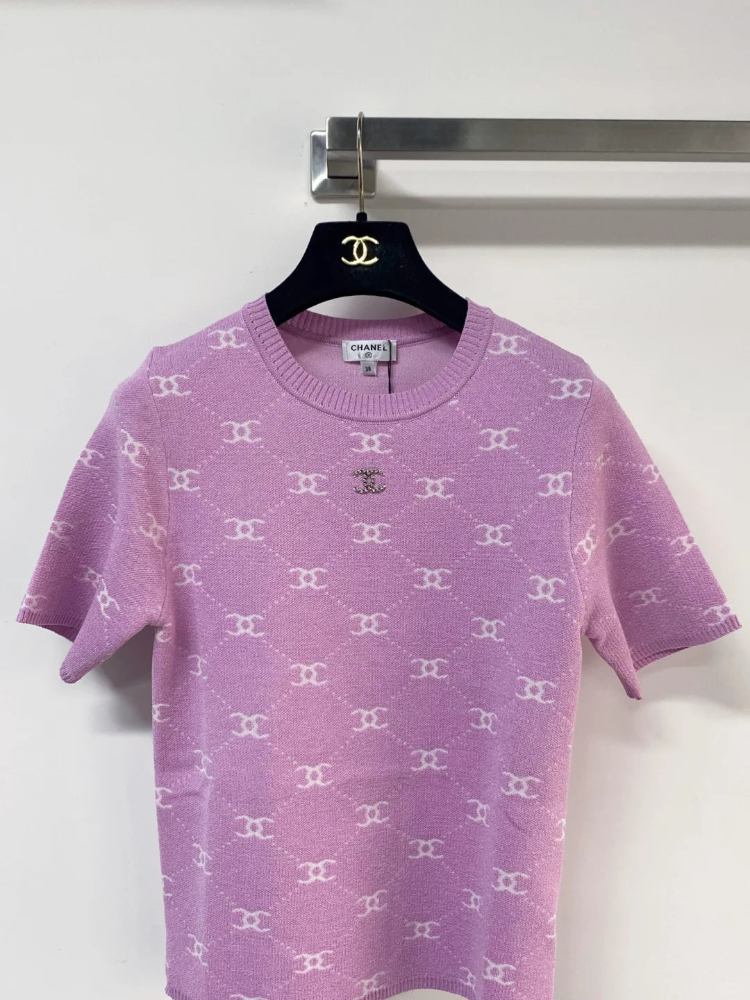 26ss Double C Logo Knit T-Shirt