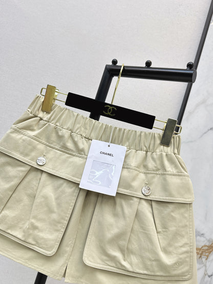 26ss Retro cargo-style culottes with large pockets
