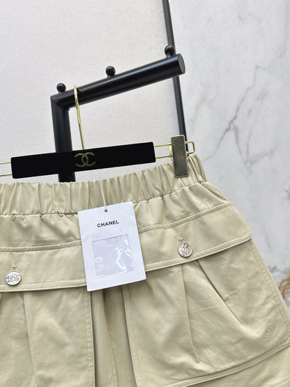 26ss Retro cargo-style culottes with large pockets