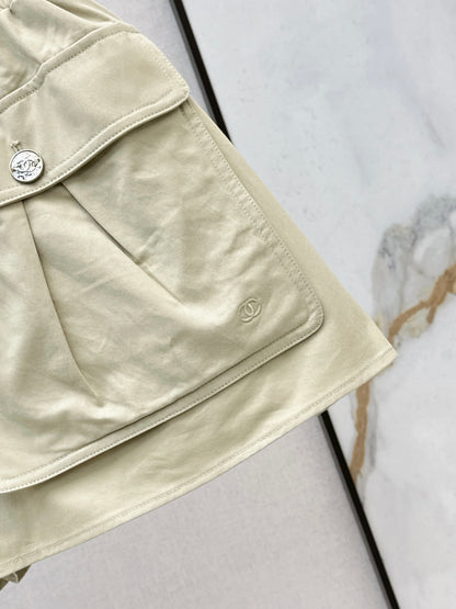 26ss Retro cargo-style culottes with large pockets