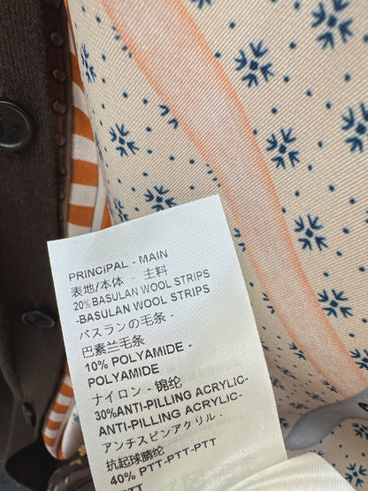 26ss Printed Patchwork Long Knit Cardigan