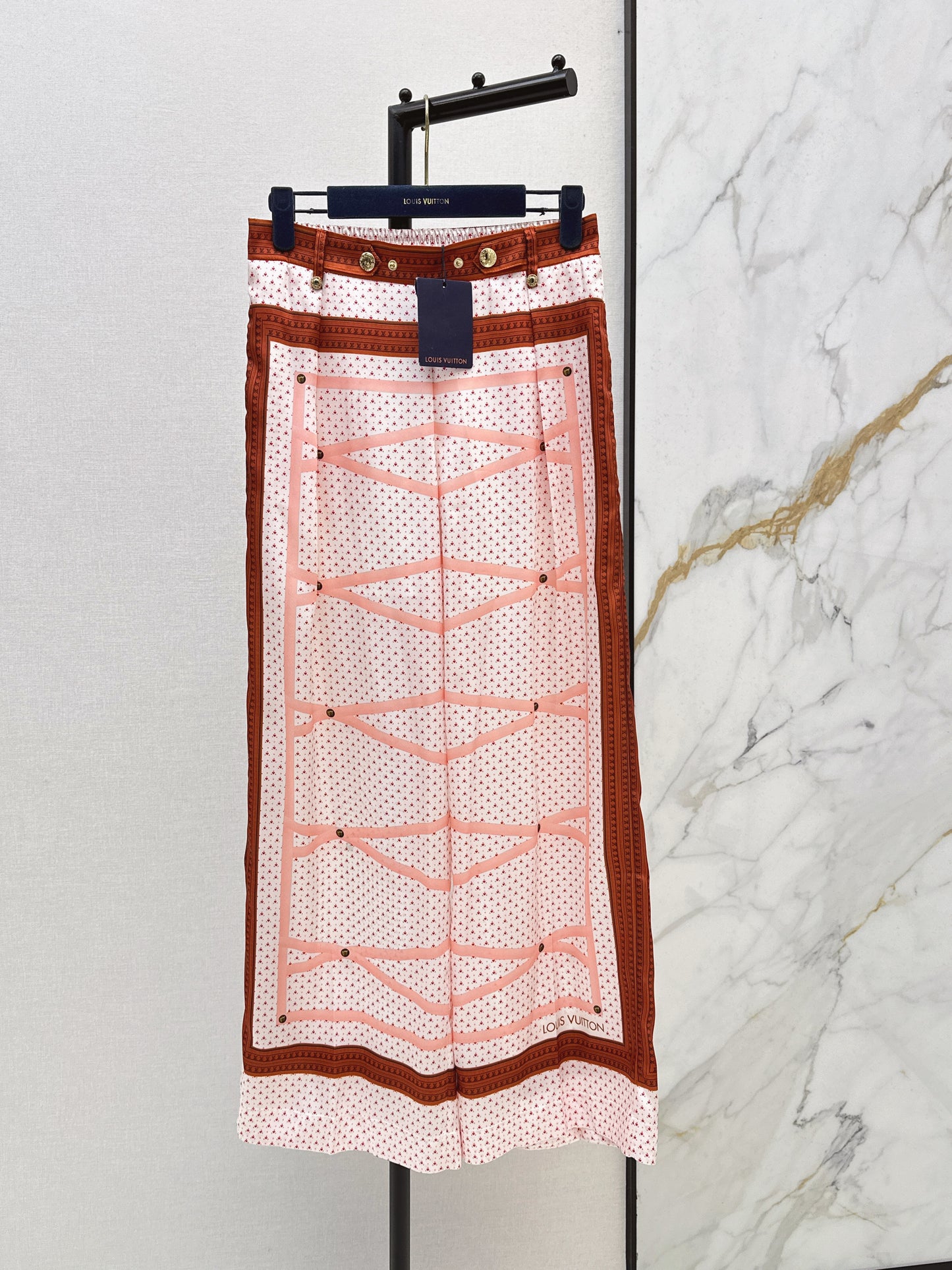 26ss Printed Wide-Leg Trousers