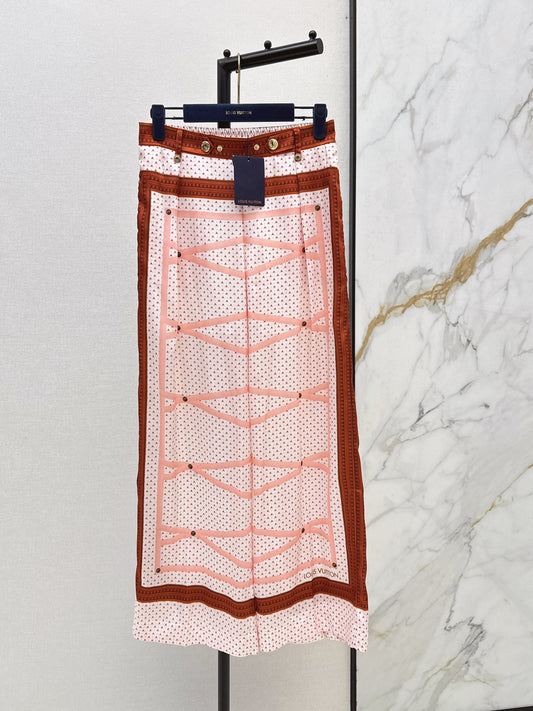 26ss Printed Wide-Leg Trousers