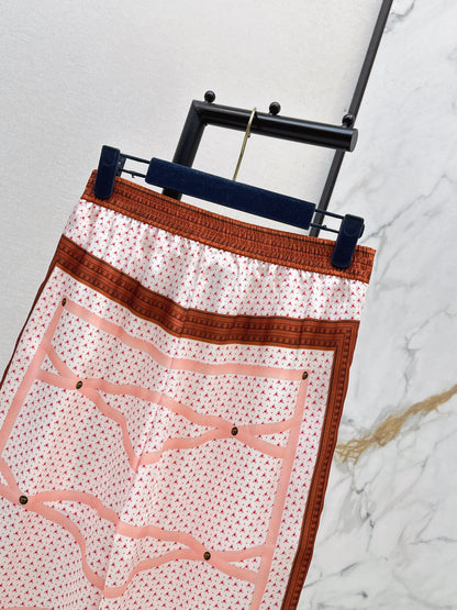26ss Printed Wide-Leg Trousers