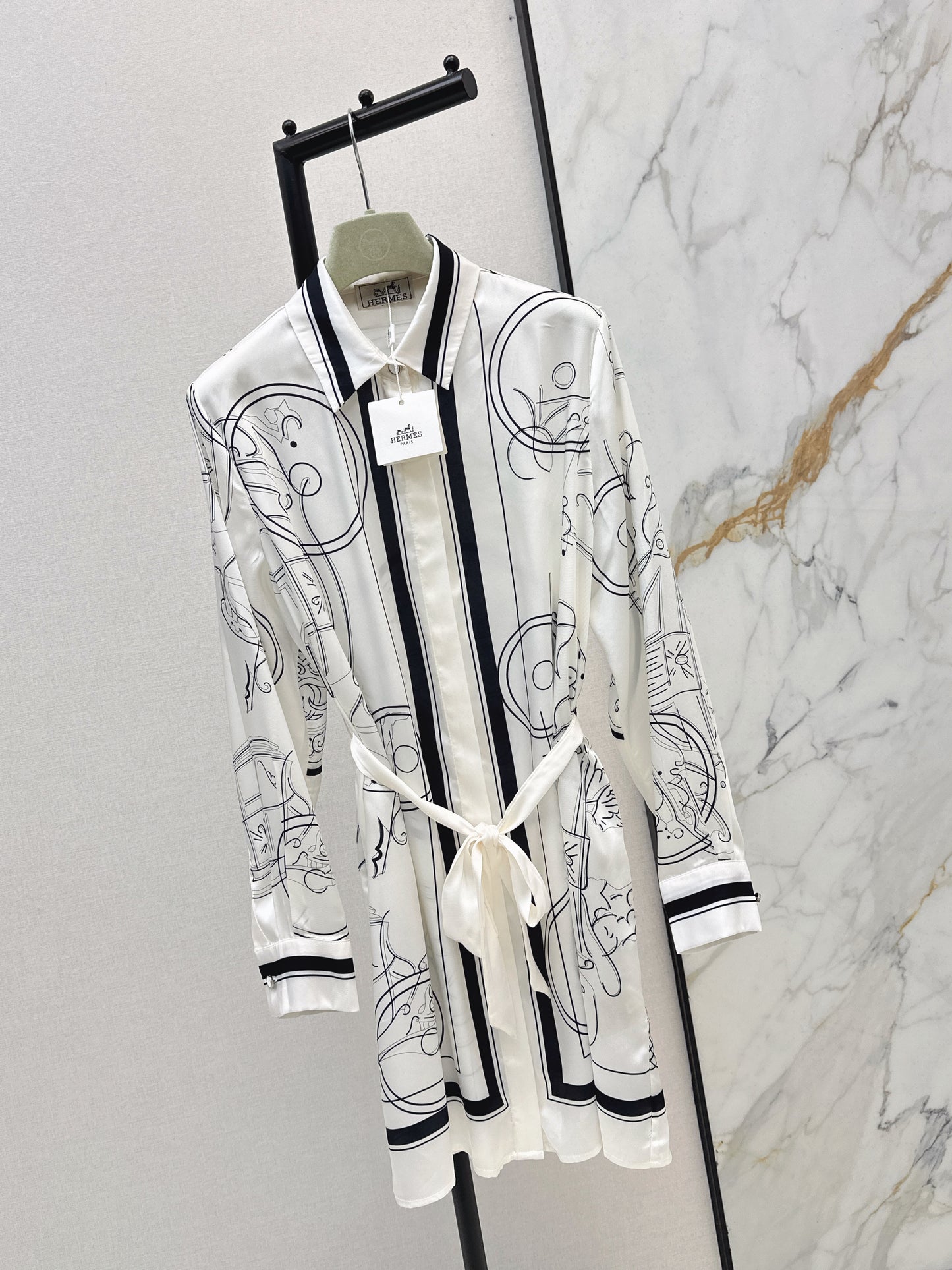 26ss Printed Belt Dress