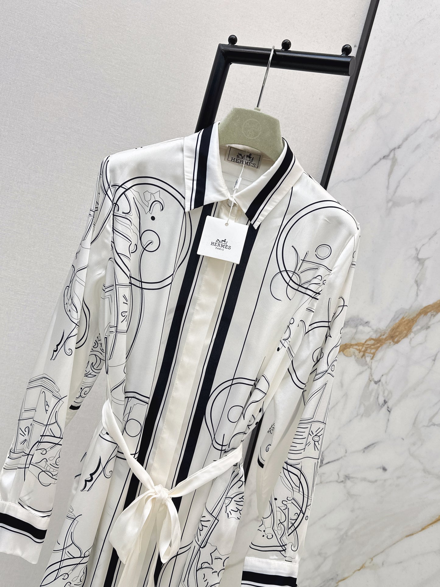 26ss Printed Belt Dress