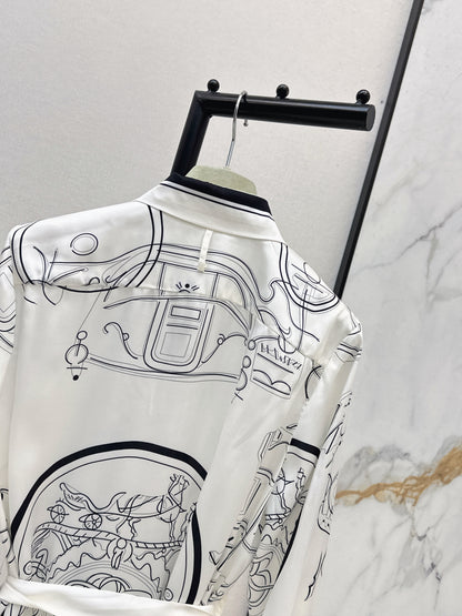 26ss Printed Belt Dress