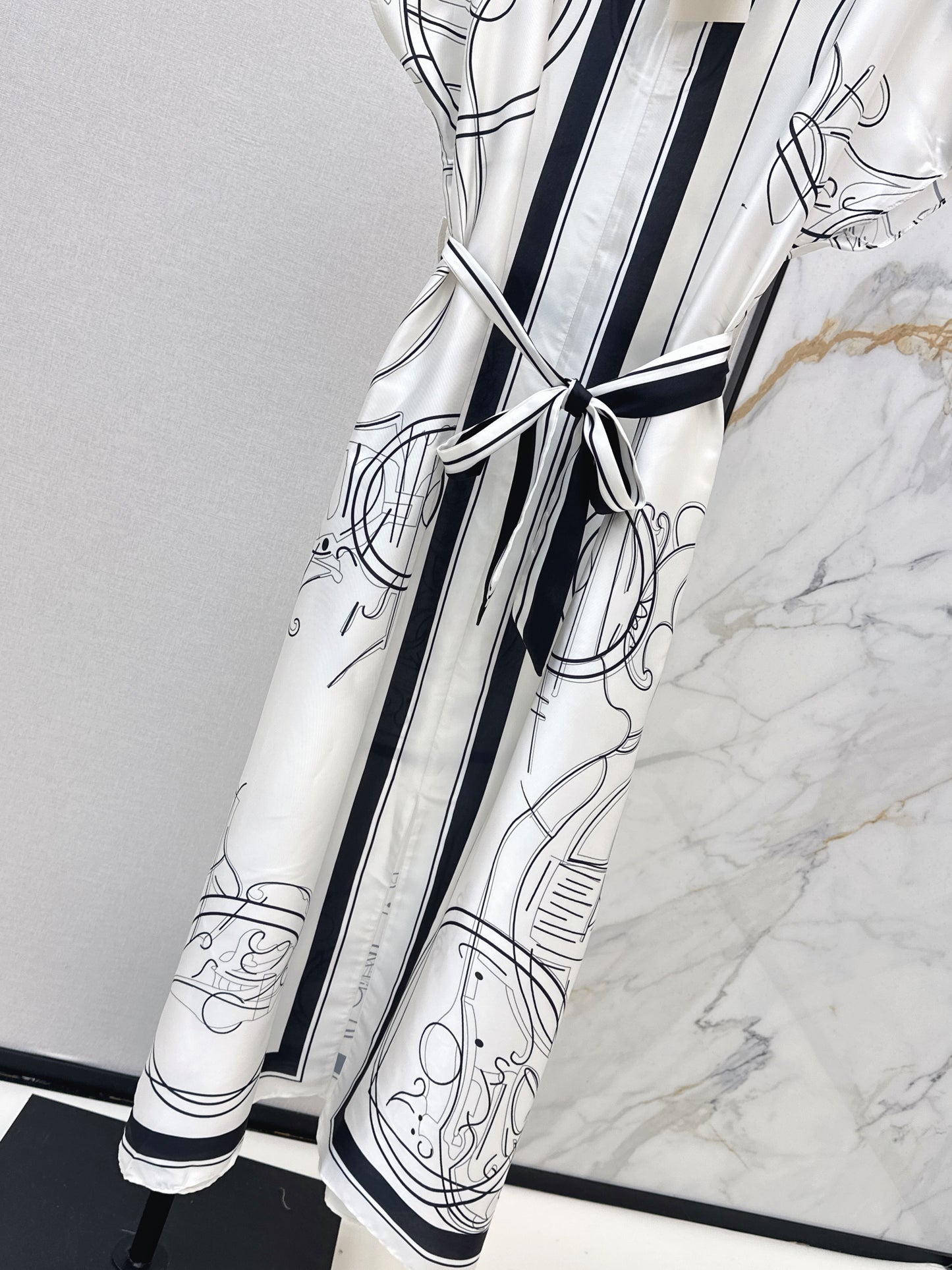 26ss Printed Belt Long Dress