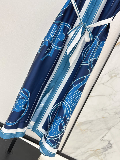 26ss Printed Belt Long Dress