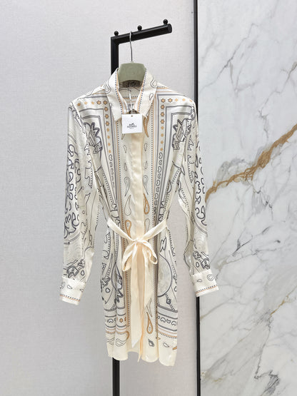 26ss Printed Belt Dress