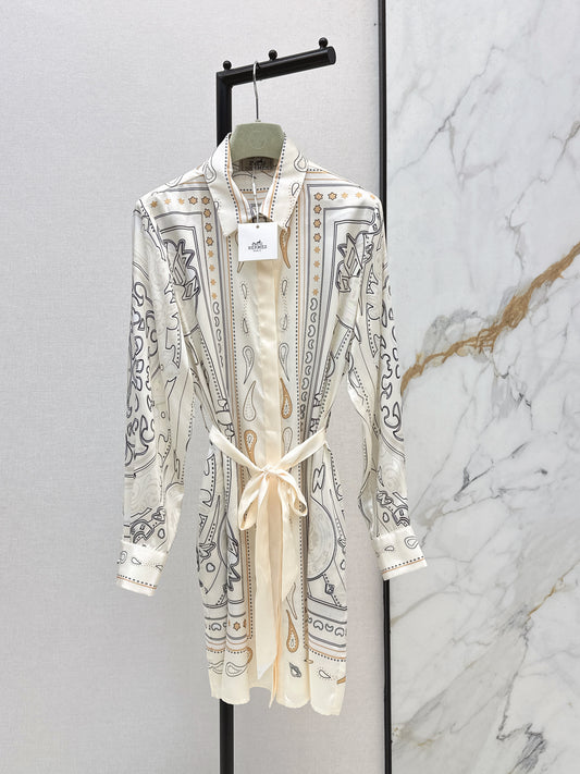 26ss Printed Belt Dress