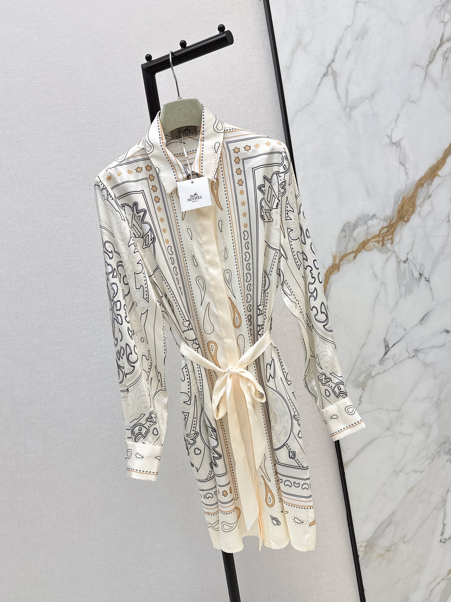 26ss Printed Belt Dress