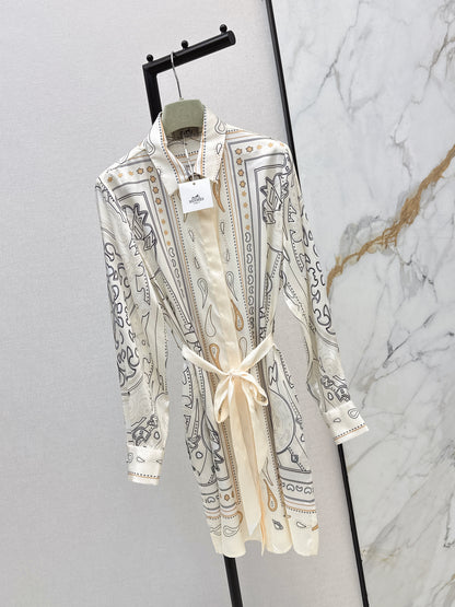 26ss Printed Belt Dress