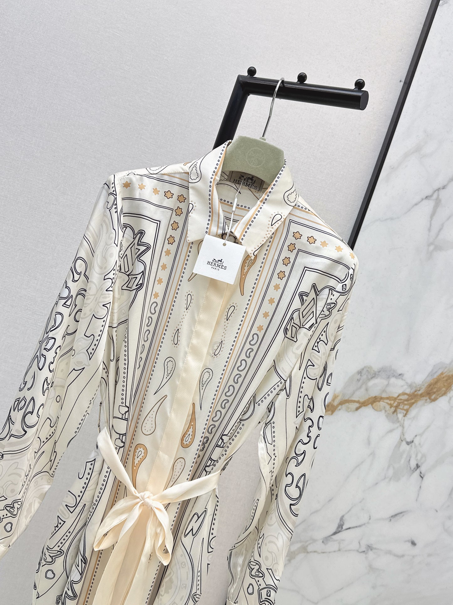 26ss Printed Belt Dress