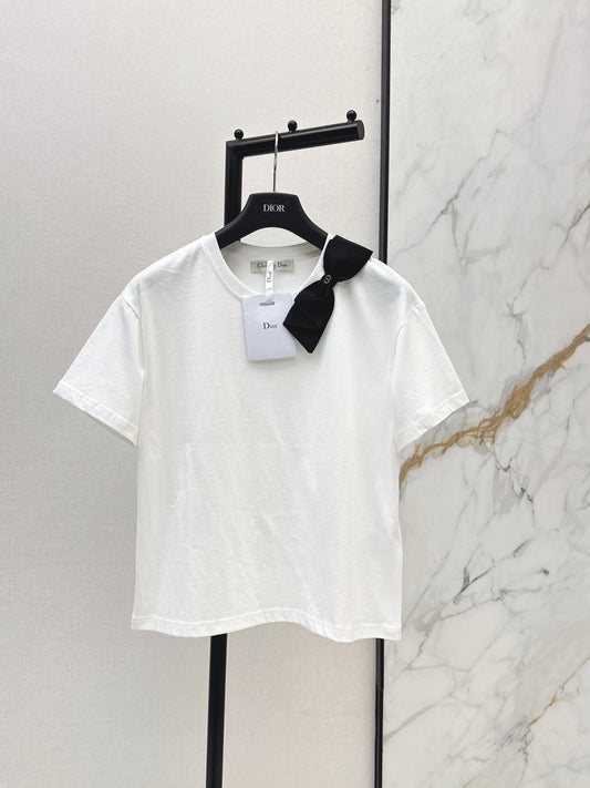 26ss Bow-Embellished T-Shirt