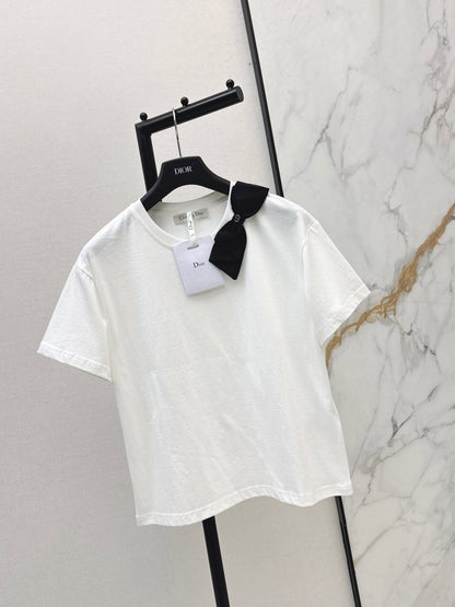 26ss Bow-Embellished T-Shirt
