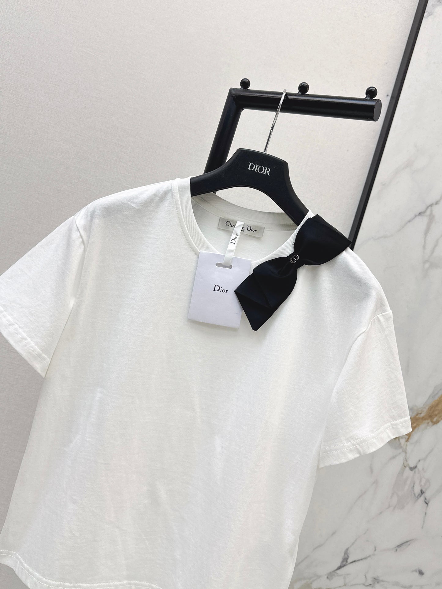 26ss Bow-Embellished T-Shirt