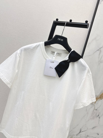 26ss Bow-Embellished T-Shirt