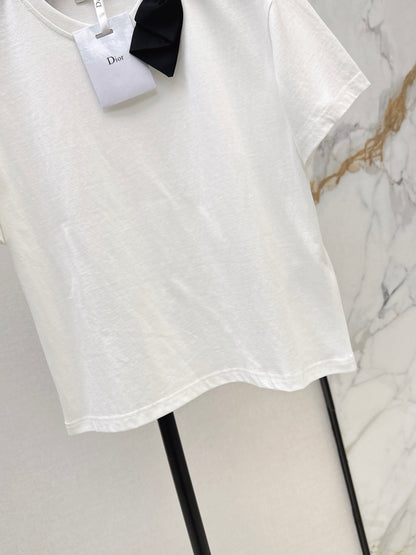 26ss Bow-Embellished T-Shirt