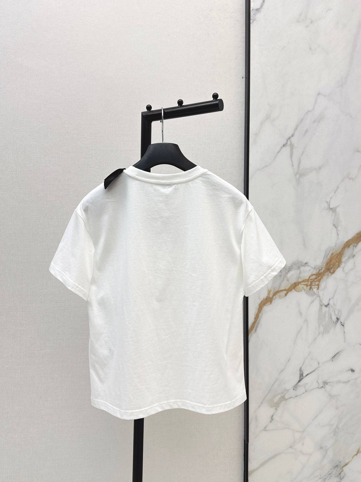 26ss Bow-Embellished T-Shirt