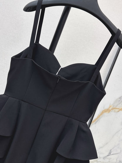 26ss Black slip dress