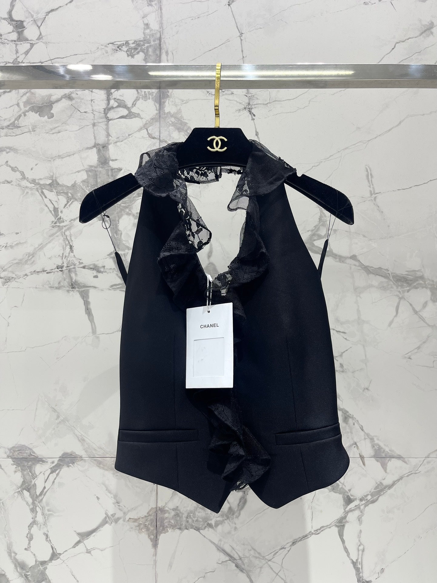 26ss Halter-neck Irregular Backless Vest