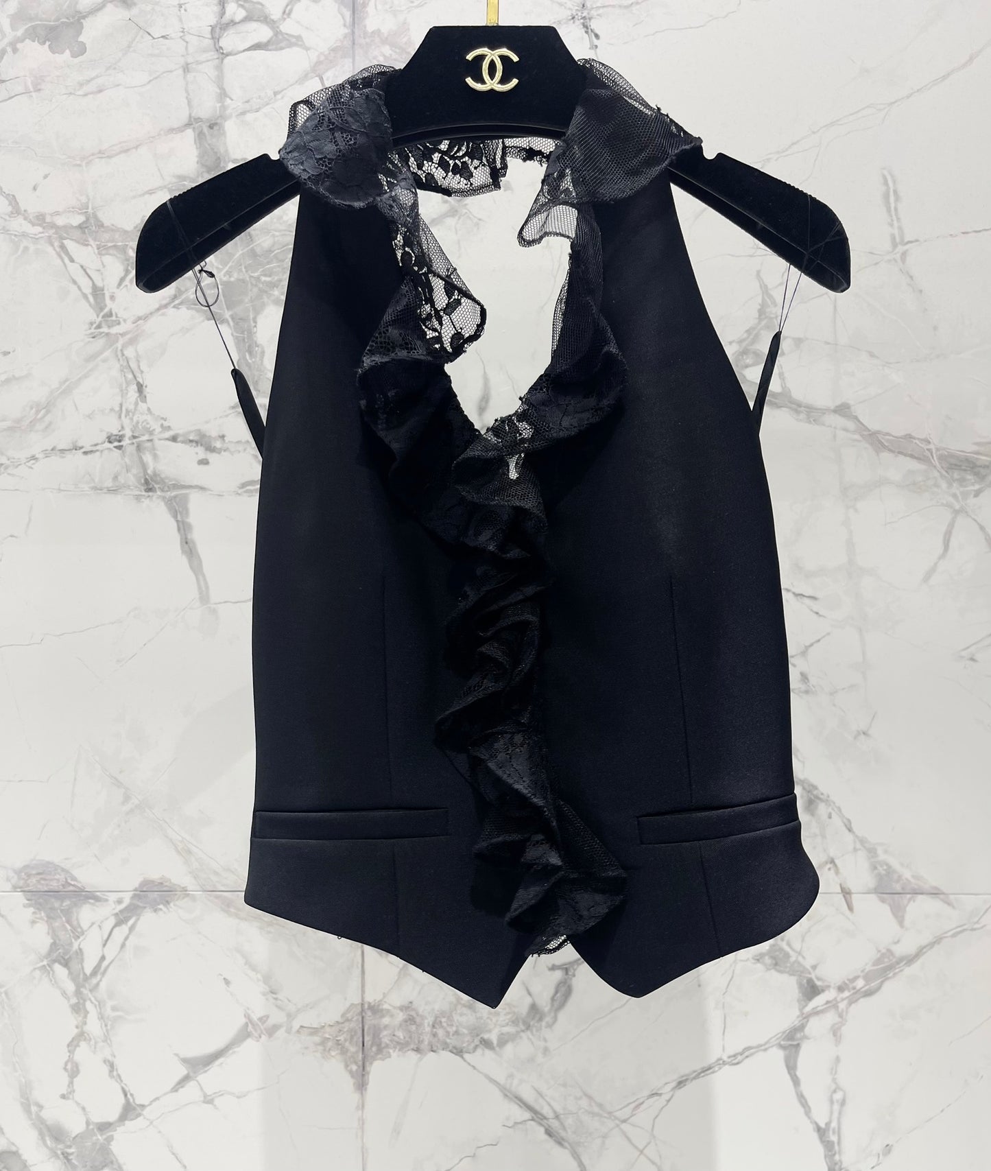 26ss Halter-neck Irregular Backless Vest