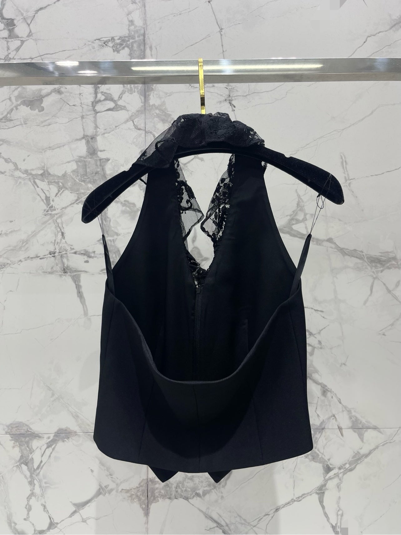 26ss Halter-neck Irregular Backless Vest