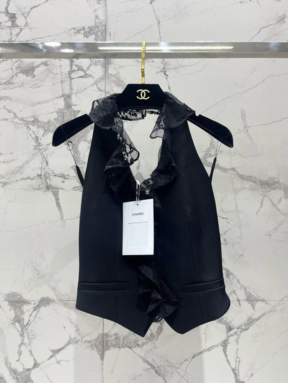26ss Halter-neck Irregular Backless Vest