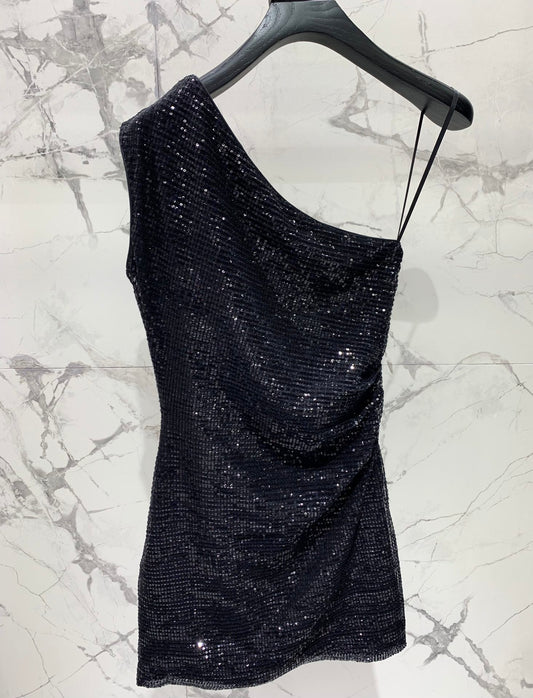 26ss Sequined Mesh Dress