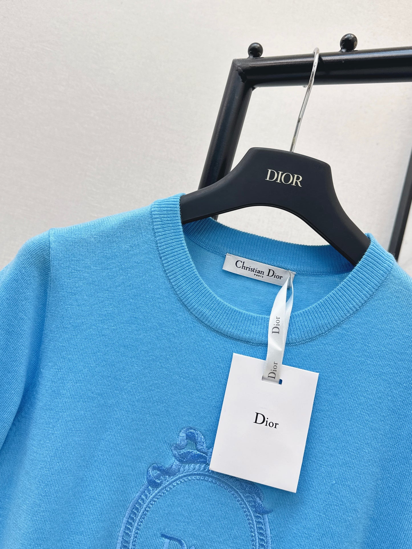 26ss Logo Embroidered Knit T-Shirt
