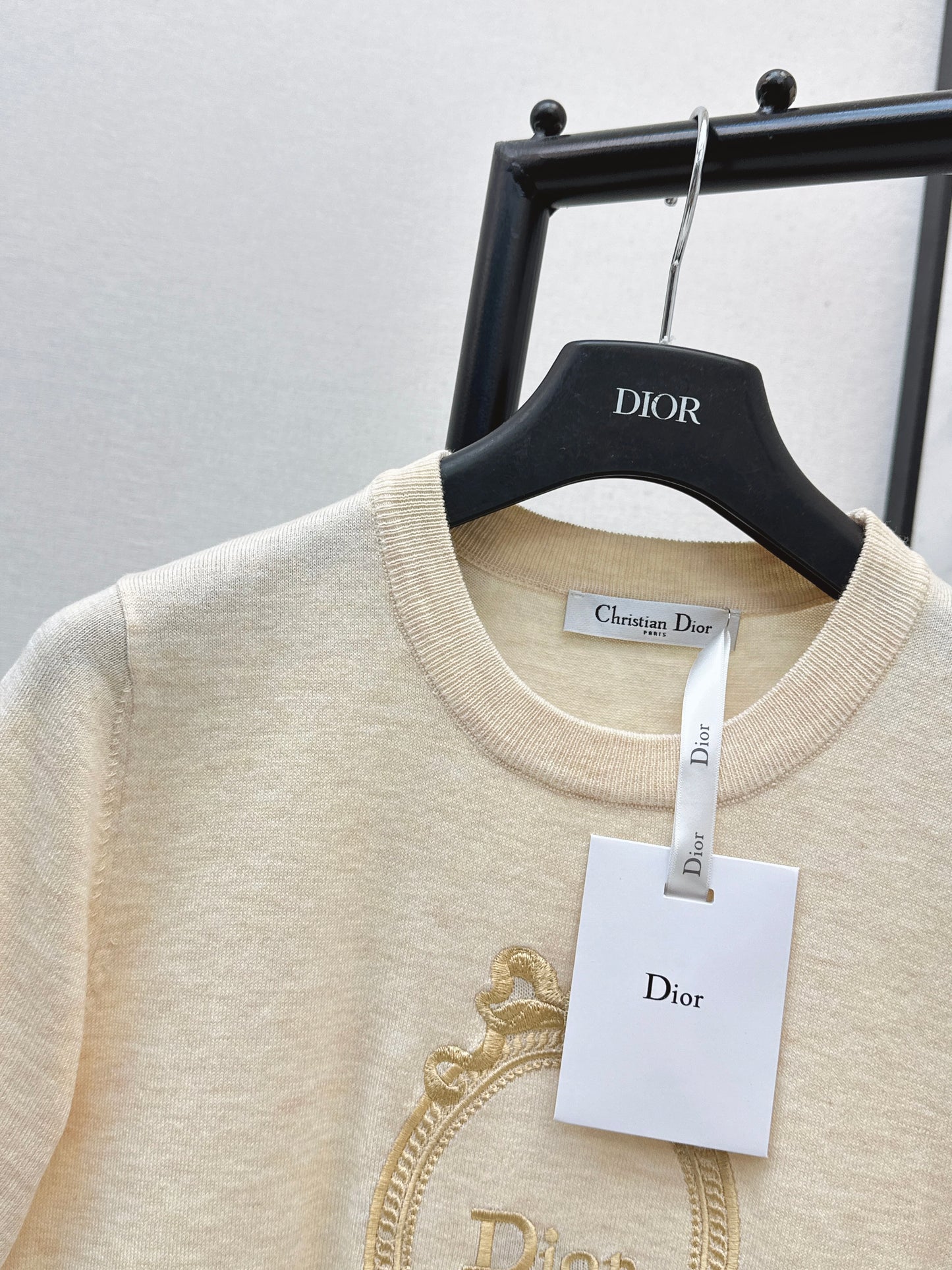 26ss Logo Embroidered Knit T-Shirt