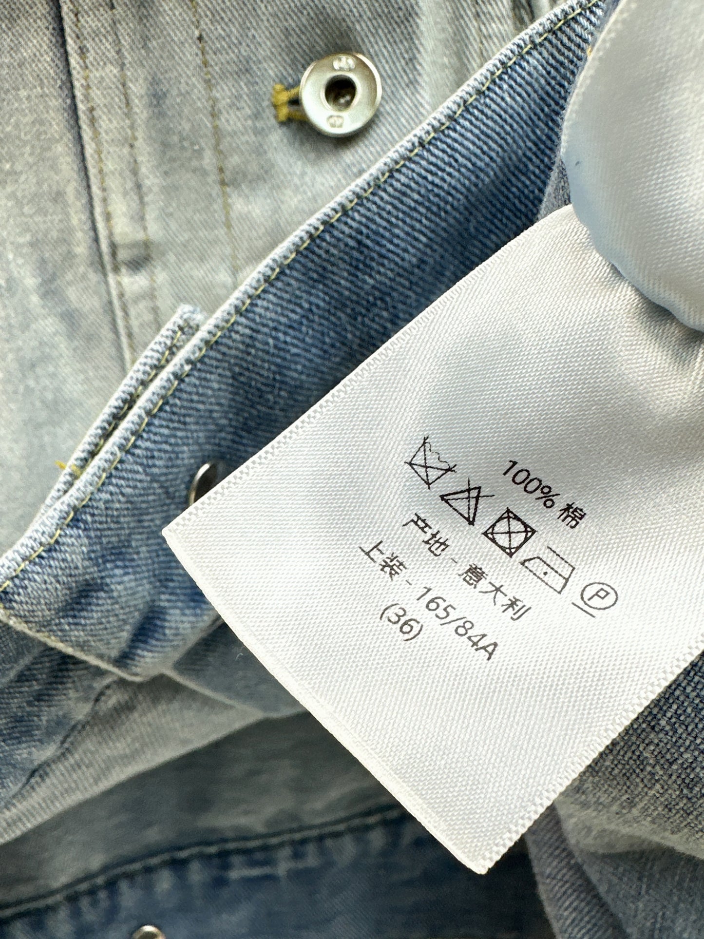 26ss Distressed Wash Ink White Denim Jeans