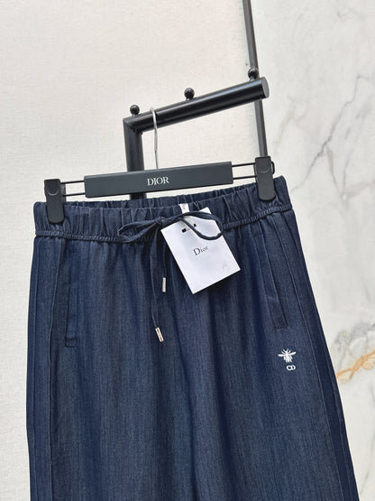 26ss Bee Embroidery Straight Leg Pants