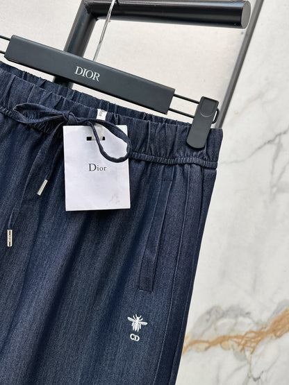 26ss Bee Embroidery Straight Leg Pants