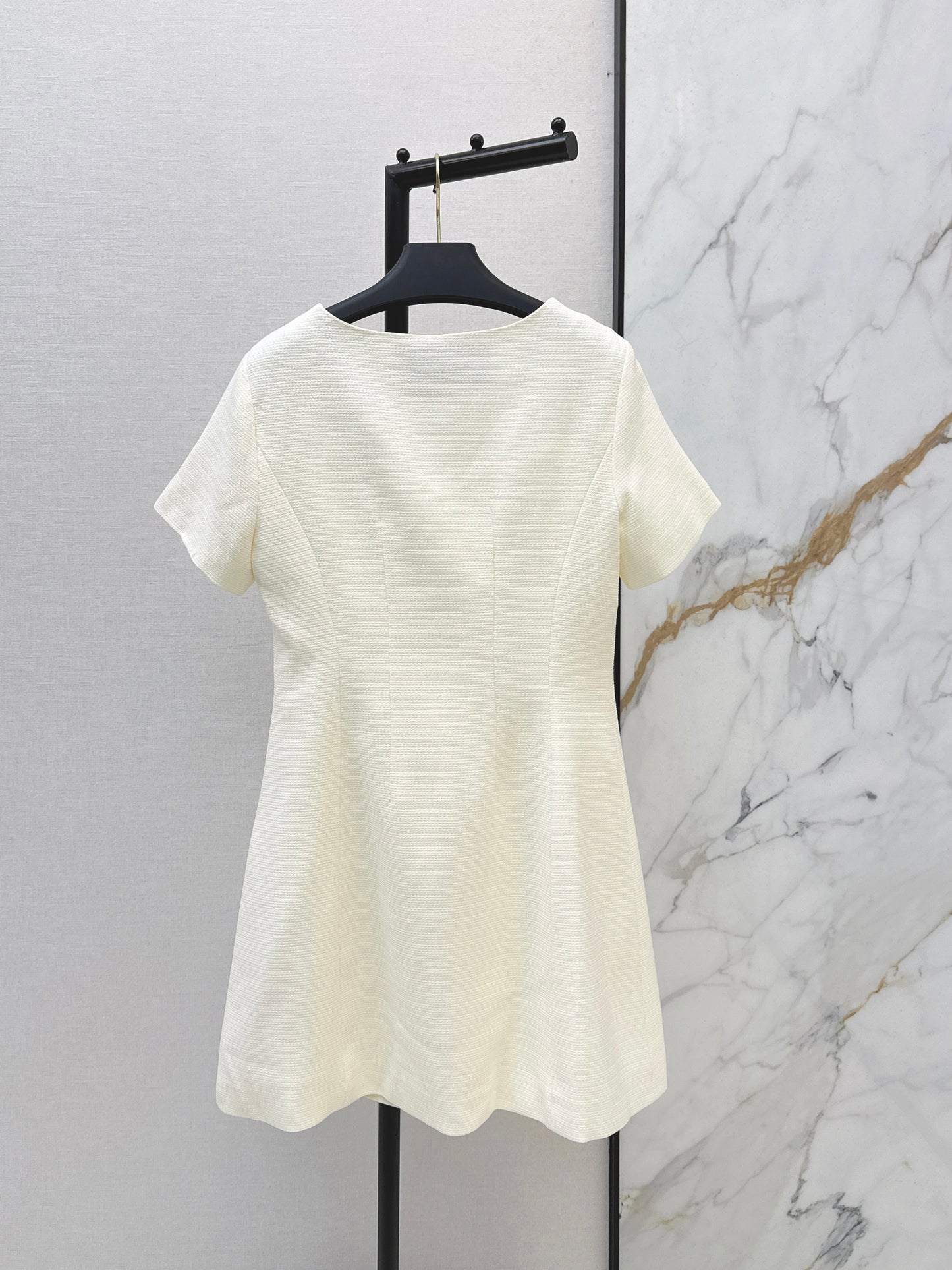 26ss Bow-decorated short-sleeved dress