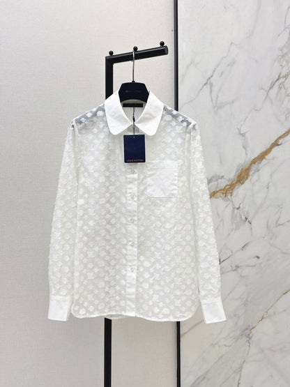 26ss Logo jacquard fabric shirt