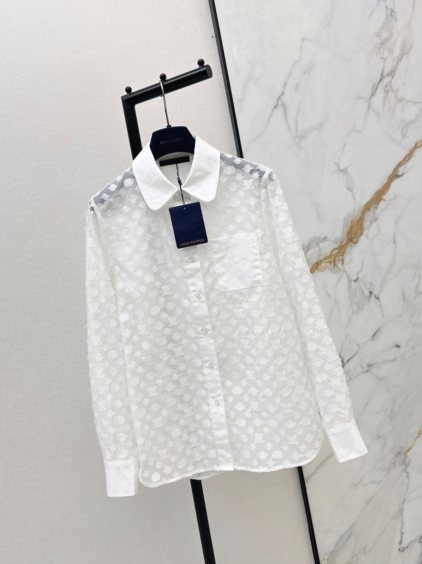 26ss Logo jacquard fabric shirt